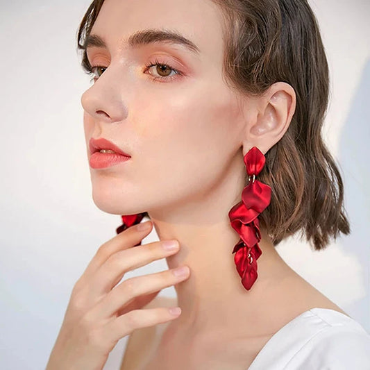 Fashion women Clip on Earrings Jewelry Exquisite Acrylic Oorbellen Clips Luxury Women's Prom Party Earrings