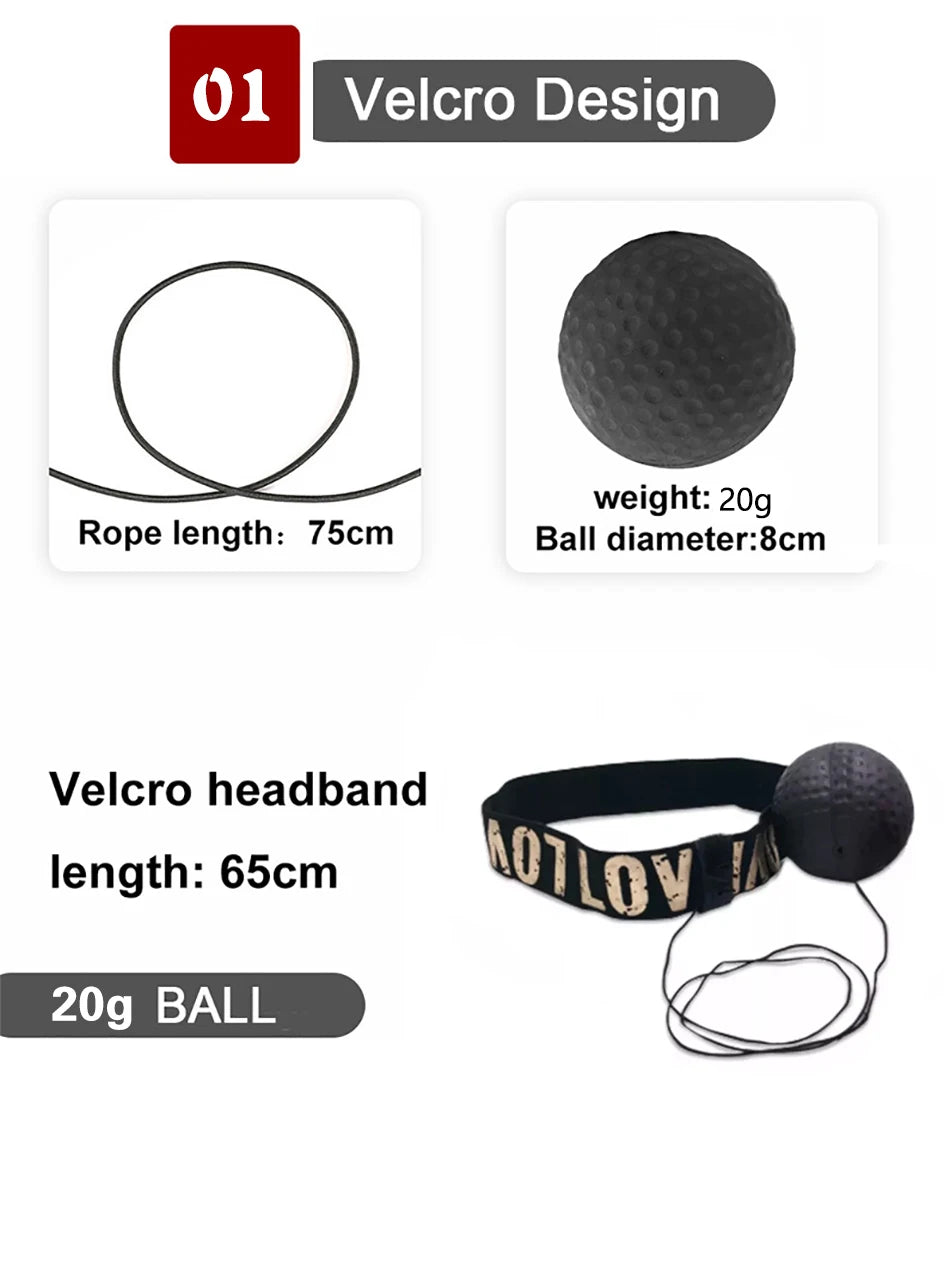 Boxing Speed Ball Head-mounted PU Punch ball MMA Sanda Training Hand Eye Reaction Home Sandbag Fitness Boxing Equipment