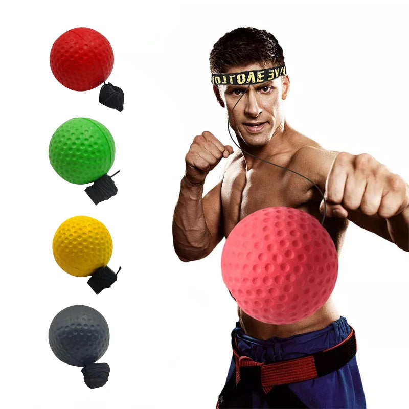 Boxing Speed Ball Head-mounted PU Punch ball MMA Sanda Training Hand Eye Reaction Home Sandbag Fitness Boxing Equipment