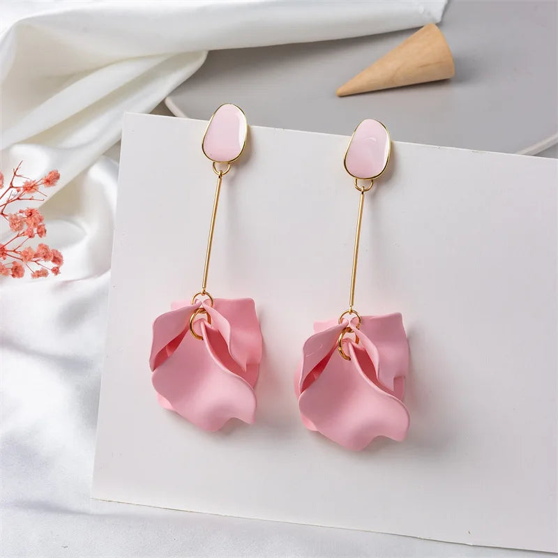 Fashion women Clip on Earrings Jewelry Exquisite Acrylic Oorbellen Clips Luxury Women's Prom Party Earrings