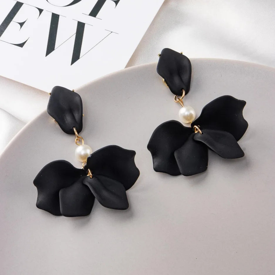 Fashion women Clip on Earrings Jewelry Exquisite Acrylic Oorbellen Clips Luxury Women's Prom Party Earrings