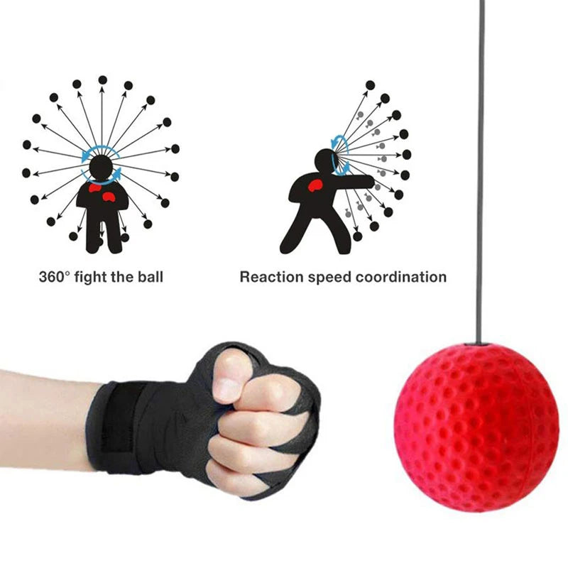 Boxing Speed Ball Head-mounted PU Punch ball MMA Sanda Training Hand Eye Reaction Home Sandbag Fitness Boxing Equipment